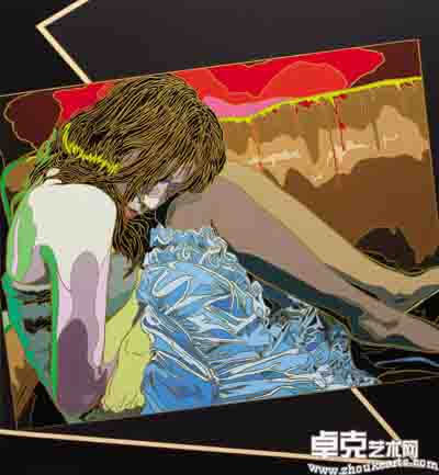 兰一失忆12号Amnesia No.12布面丙烯 乙烯 金漆Acrylic Vinylic Gold lacquer on canvas200×183cm 2010