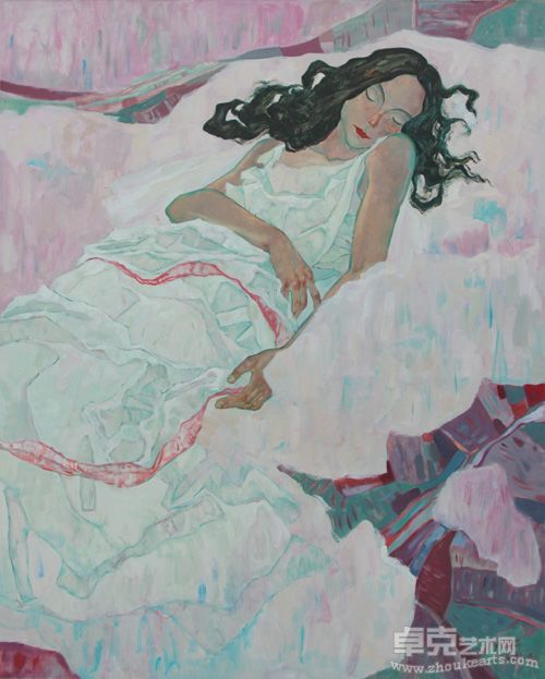 黄震《彤云天使》100x80cm,2010年，布面油画.jpg