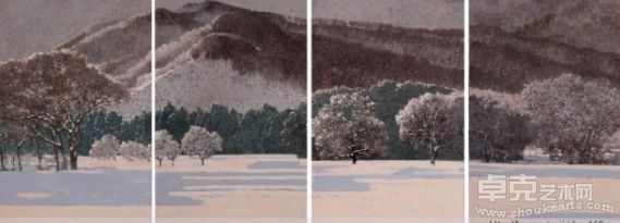 黄箫  雪景 80X120X4  布面油画