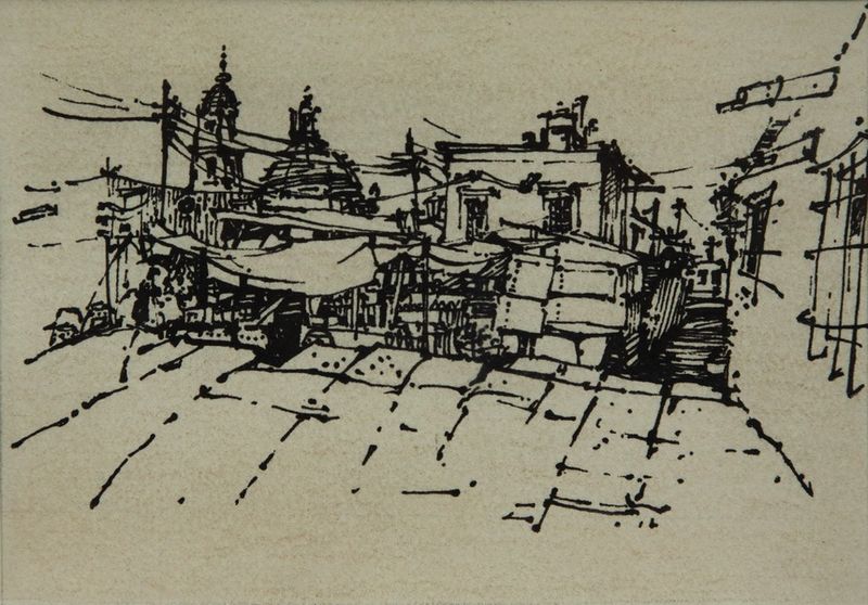 冯琳《古镇风景NO.1》 速写 2010级