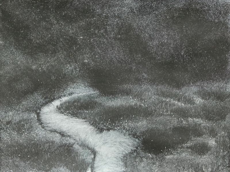 刘旭《境NO.1》40X60cm 纸本油画 2008级