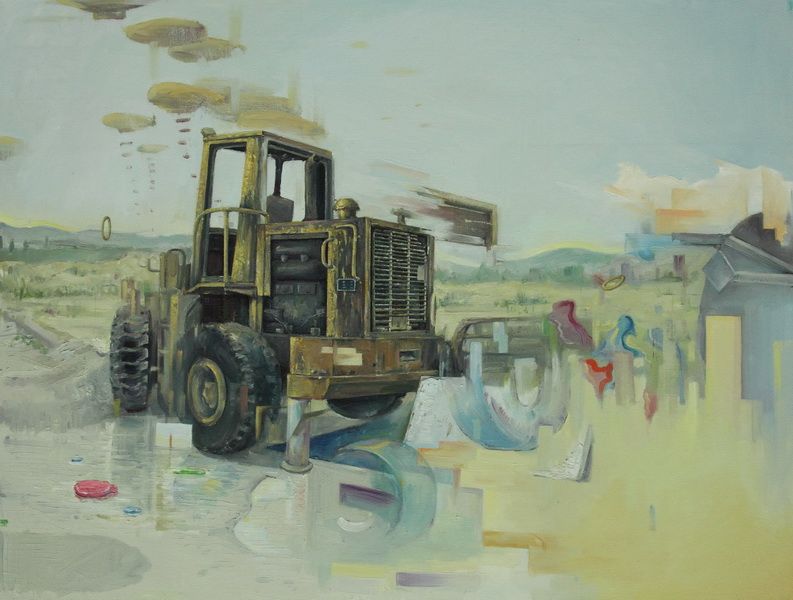 任俊超《工业时代的思考》110X80cm 布面油画 2010级
