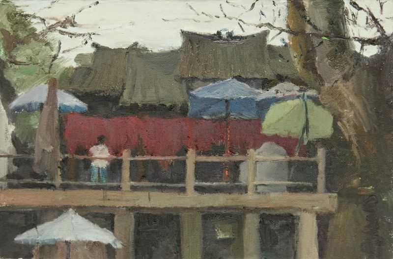 张燕《风景习作》30X40cm 布面油画 2010级