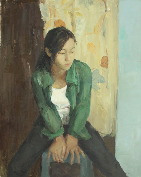 毛丽琪《自画像》100X80cm布面油画 2009级