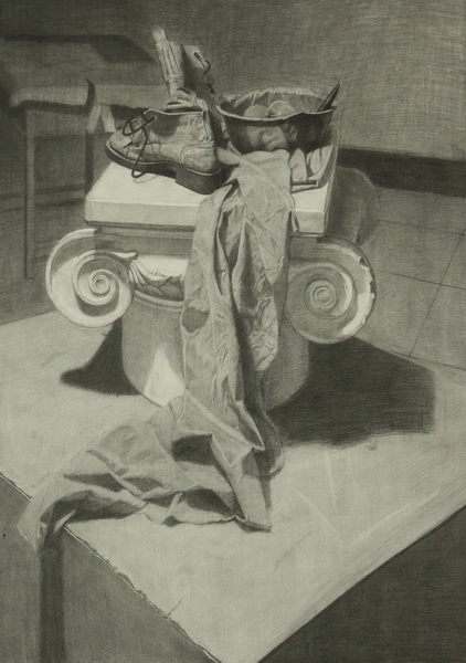 吴志鹏《静物》60X80cm素描 2011级
