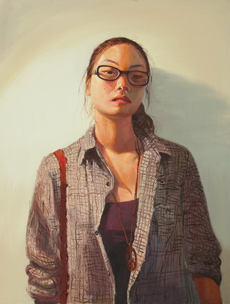 岳稳敬《我的同学》100X75cm布面油画 2009级