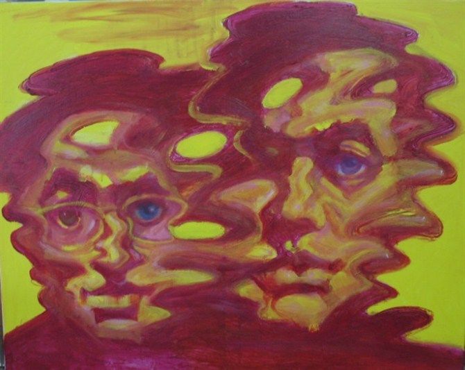 《冲突与交融》丙烯 60x70cm 2011