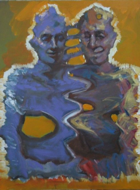 《冲突与交融系列》丙烯 60X70cm  2011