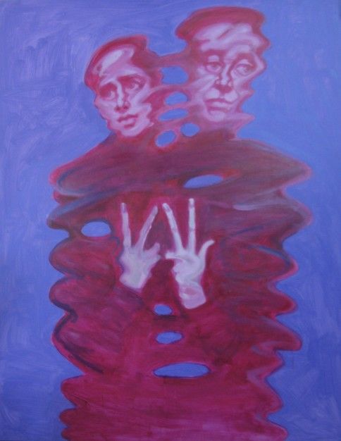 《冲突与交融系列》丙烯 120x150cm 2011