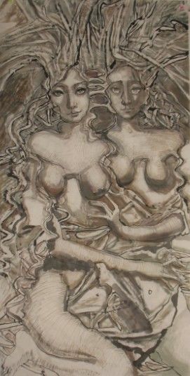 《无题》国画 134x67cm  2011