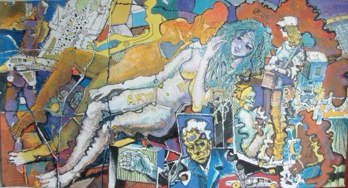 《状态系列》国画 100x200cm  2011