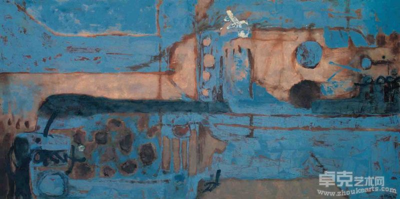 周长江 《互补03.9》，150x300cm，布面油画，2003年