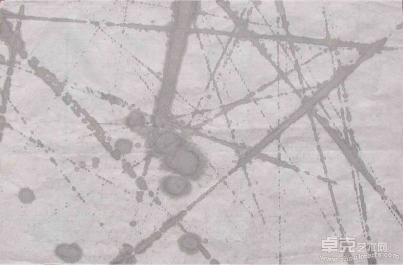 洪耀 《五角星》鲁班墨斗弹线第一张 48×68cm 1977
