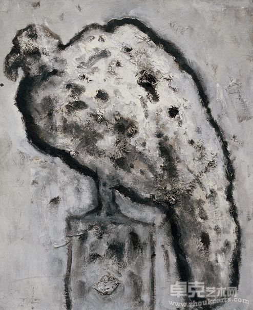 张方白 鹰10号 布面油画 80x60cm 2001