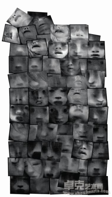 蔡广斌 《堆积3》水墨、宣纸310cm×170cm2010