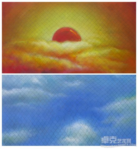 08-我的尾巴作品《云卷云舒之3-4》布面丙烯 (单幅)53x100cm