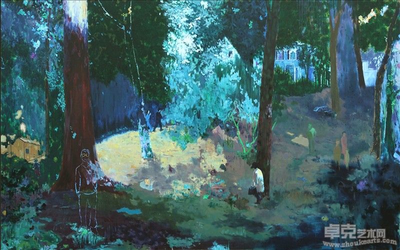 毛晓光 微微的喜悦  200×160cm×2  布面油画  2011