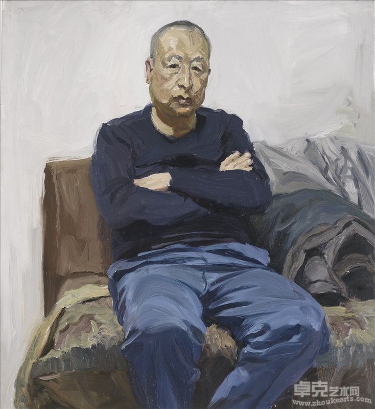 康乐 坐 110cm×90 布面油画 2011