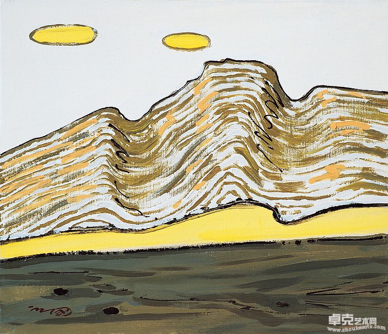 柠檬色的云 布面油画 45.5x53cm 2000