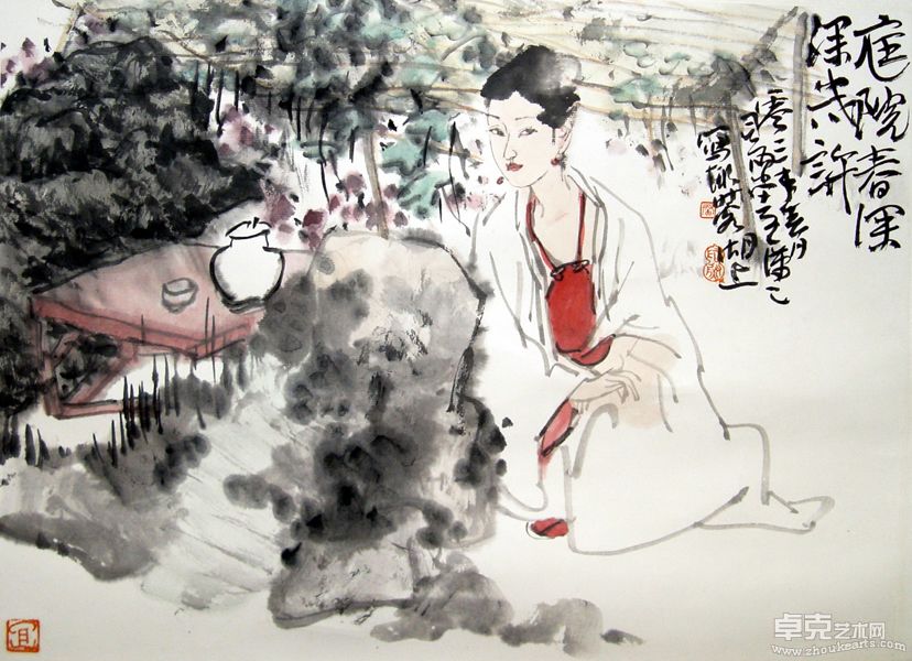 尉晓榕 庭院春深 34×46cm