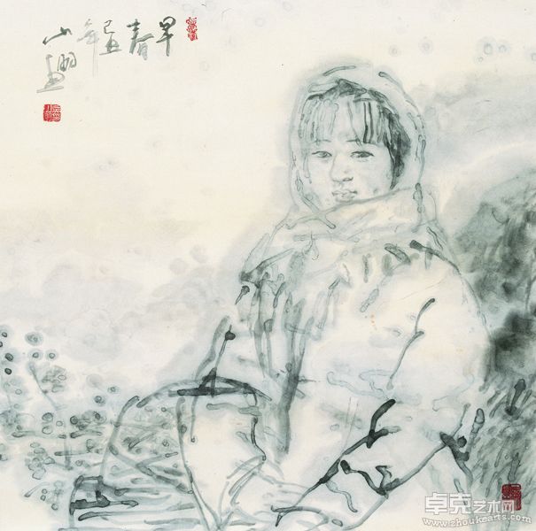 吴山明 早春 68.5×68.5cm