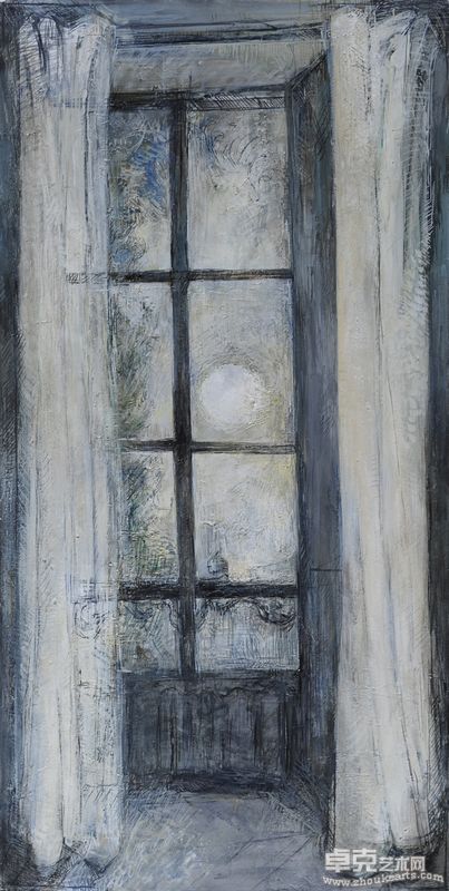 雷米·艾融   勒夫家客厅里的窗  195×97cm  布面油彩   2009年