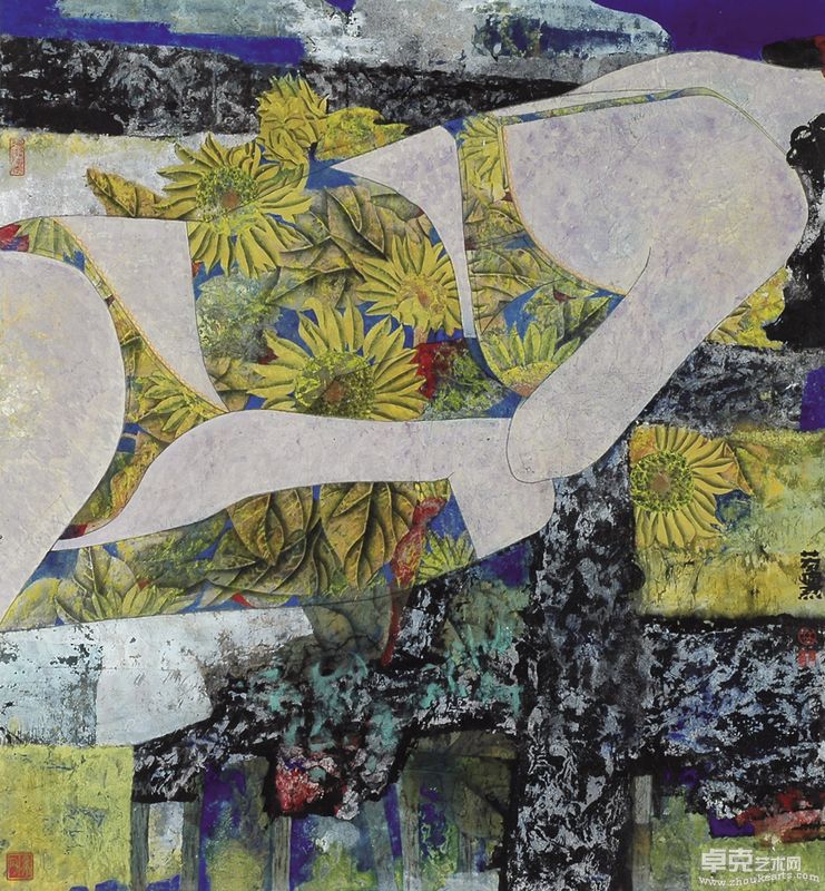 林若熹   丽日 97×90cm   纸本彩墨   2009年