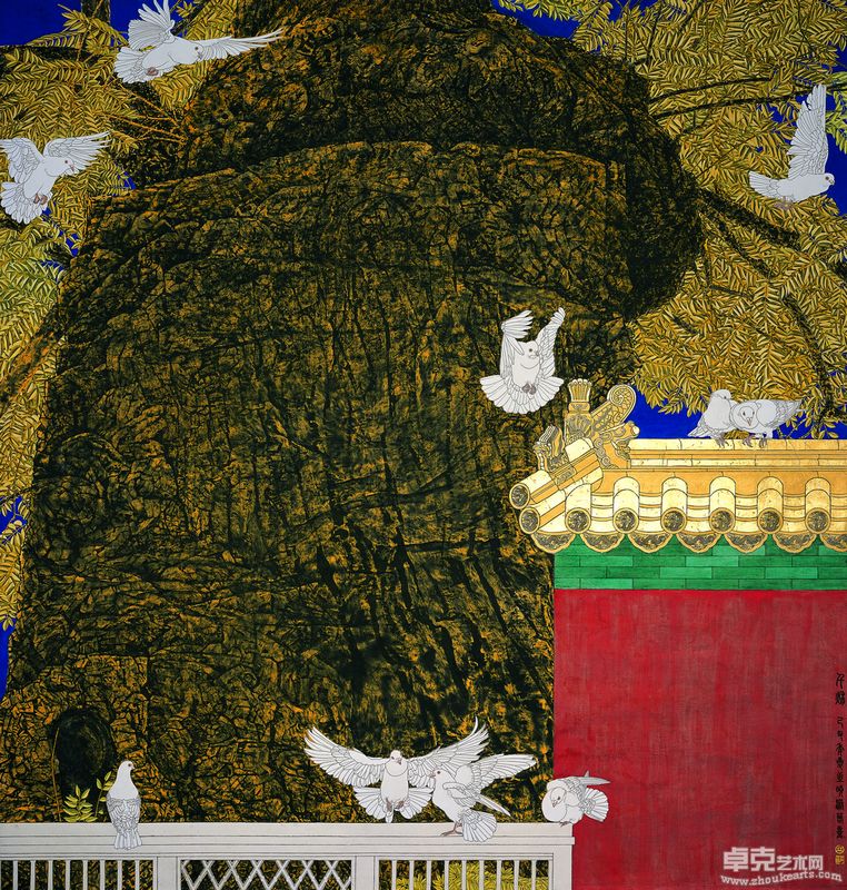 林若熹   千秋   200×190cm  纸本彩墨  2009年