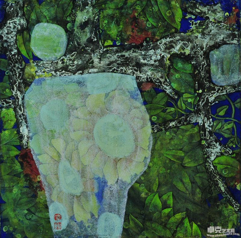 林若熹  生态 34.5×34.5cm  布本  2010年