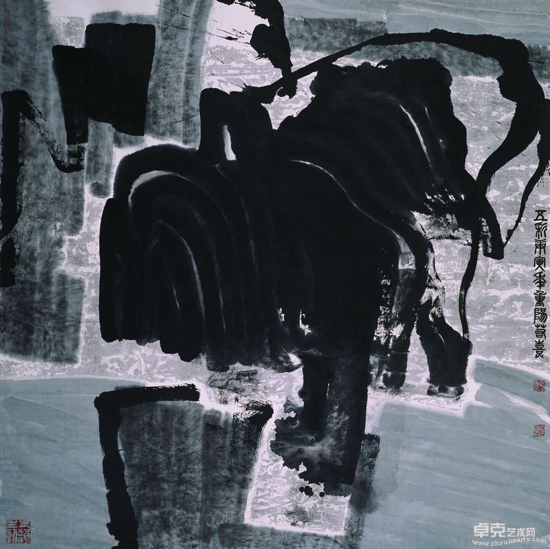 林若熹 五彩 180×180cm 纸本彩墨  2010年