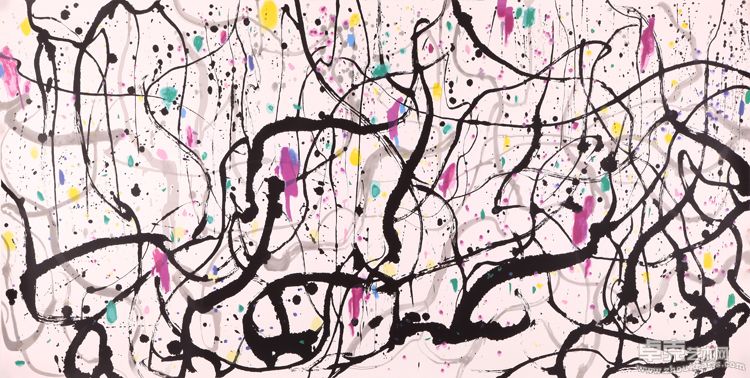 紫藤 2007年作  130x260cm