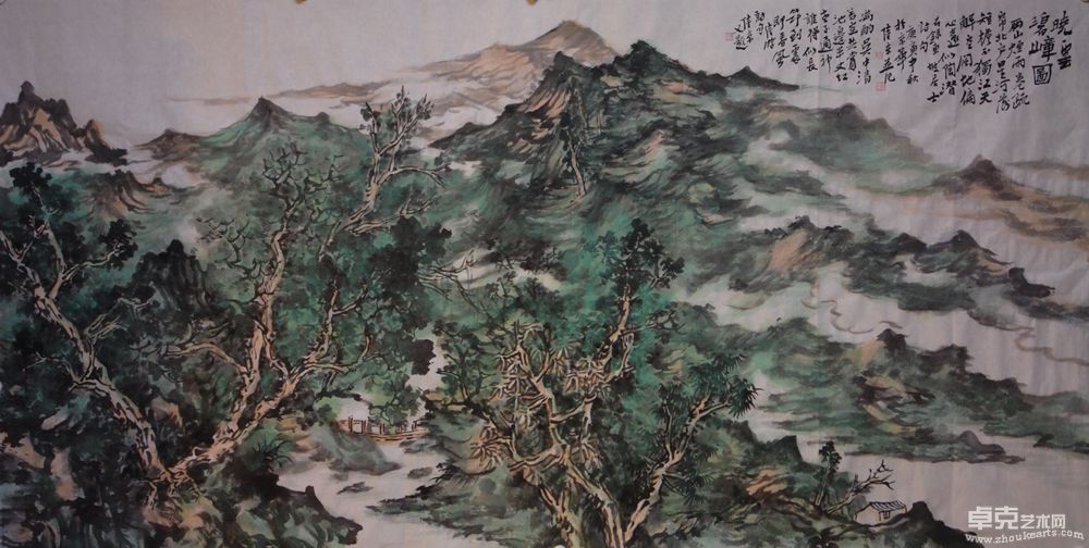 晓云碧嶂图86cmx180cm