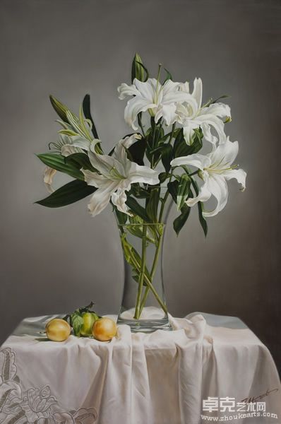 赵会玲 百合	布面油画 90×60cm 2006