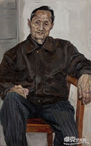 王建伟 人物习作 布面油画 80×50cm 2010