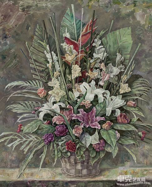 王建伟 花篮	布面油画 60×50cm 2010