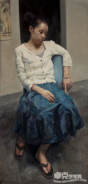 030 陶鉴敏 梅2010 布面油画 120×60cm 2010