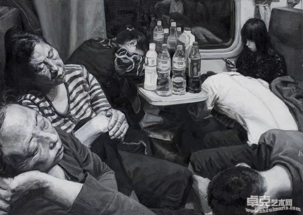 李澎霖  为生活奔波的人系列	布面油画 100×140cm 2010