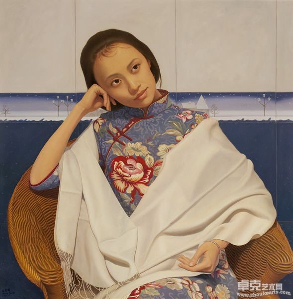 王彦博 遐思	布面油画 100×100cm  2010
