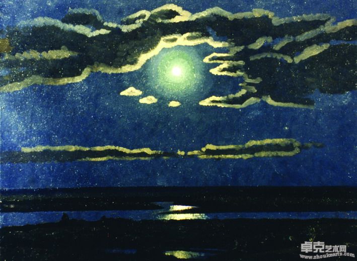 伊凡诺夫-月光 Moonlight 80x100cm布面油画1993
