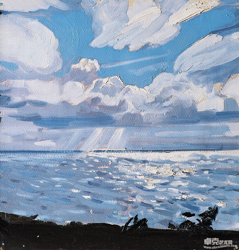我心中的阳光   纸板油画        28X27cm    1966
