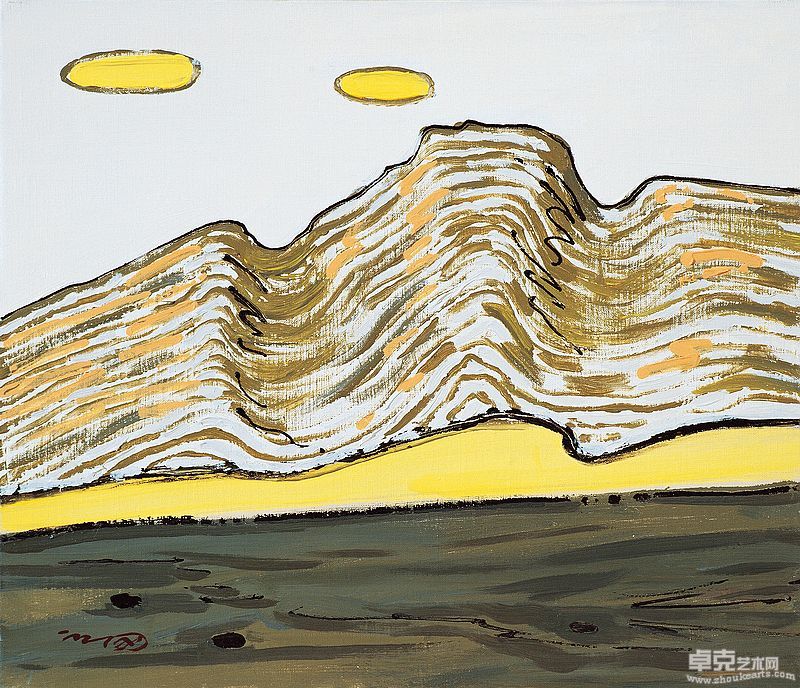 柠檬色的云   布面油画   45.5x53cm   2000