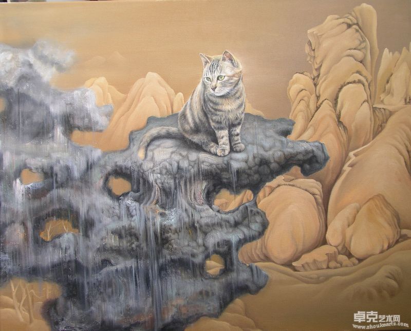 唐永明 《伴石系列之三》 80x65c