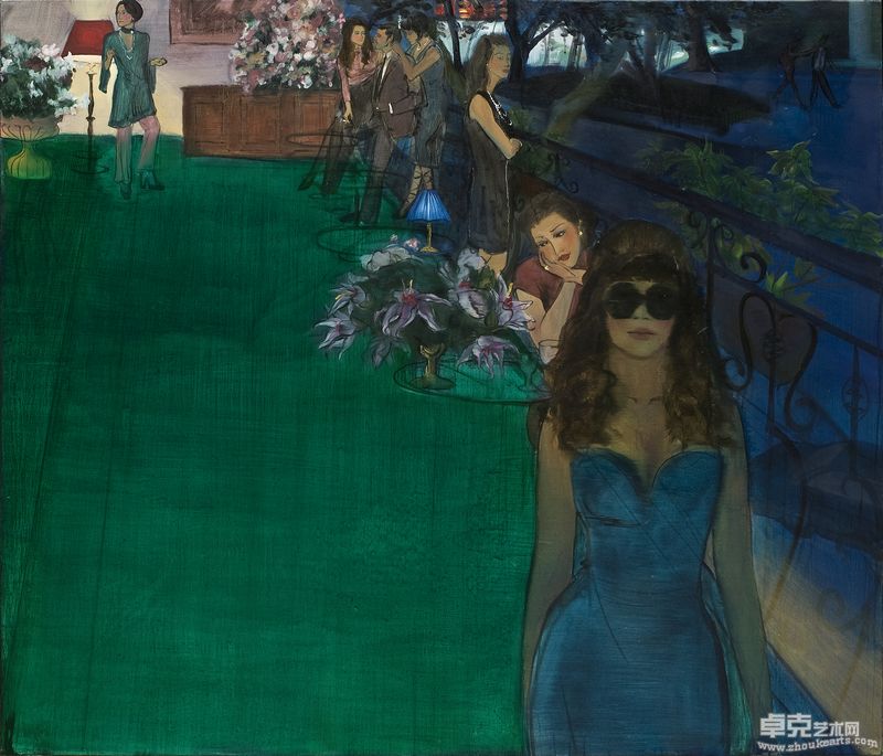 王瑾《天鹅绒金矿》140x120cm