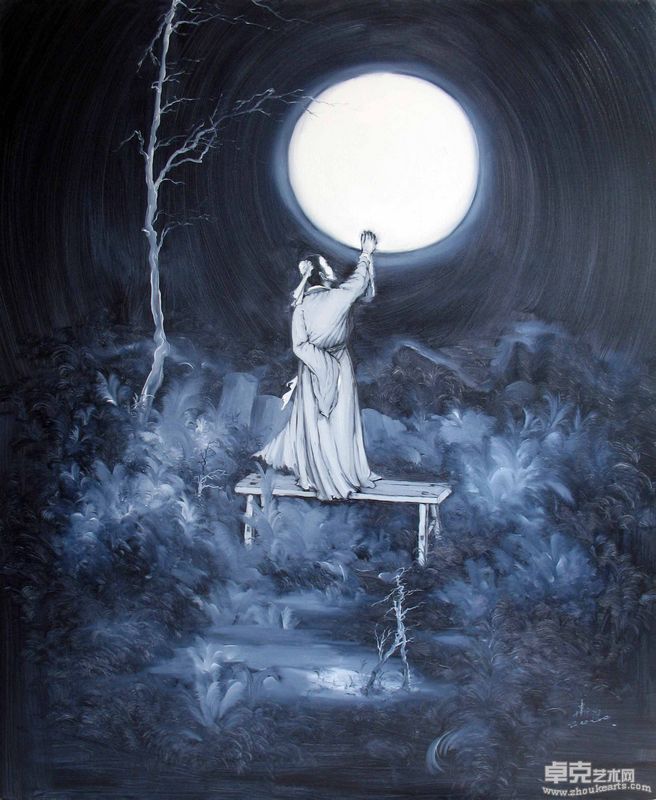 易国栋《但愿人长久》  布面油画  130x160cm