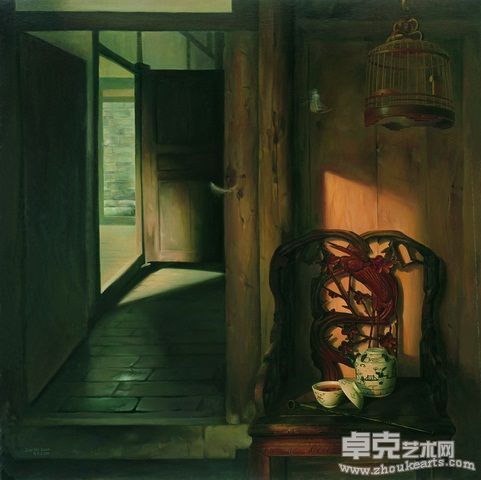 邹世全-红椅 110x110cm