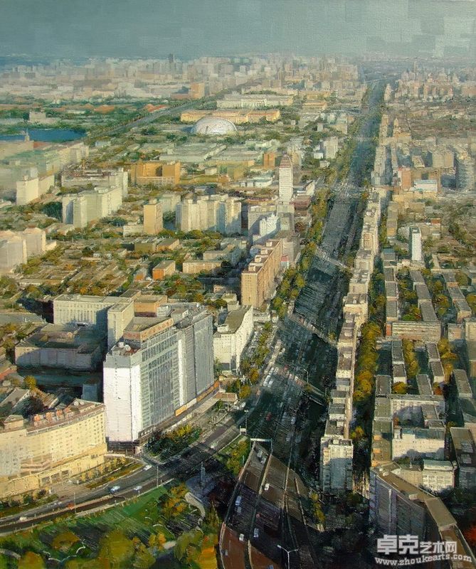 魏海彬作品-都市风景之大剧院_150x180cm_2010年