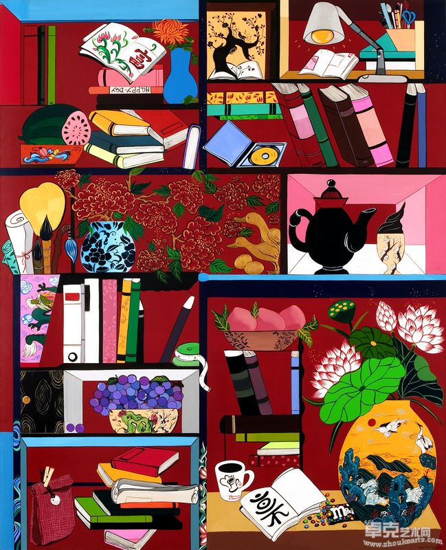 当代文房四友图 希望   130 x 165cm 布面丙烯  2008年