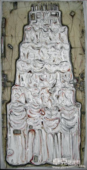 大蛋糕2010年油画200x100x6cm