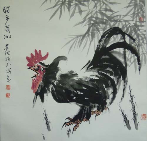 独步潇湘四尺对开