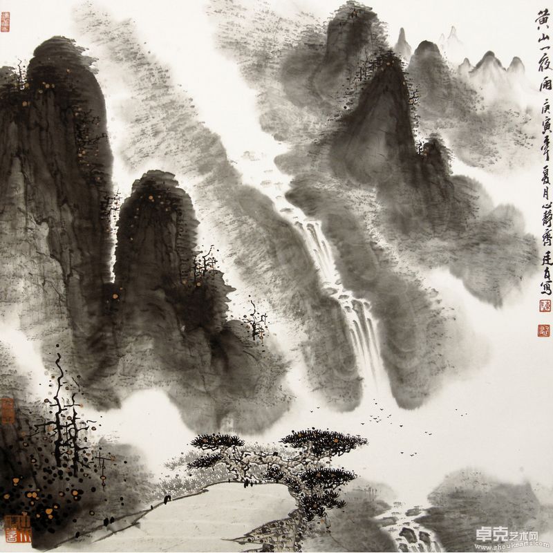 黄山一夜雨 68X68cm
